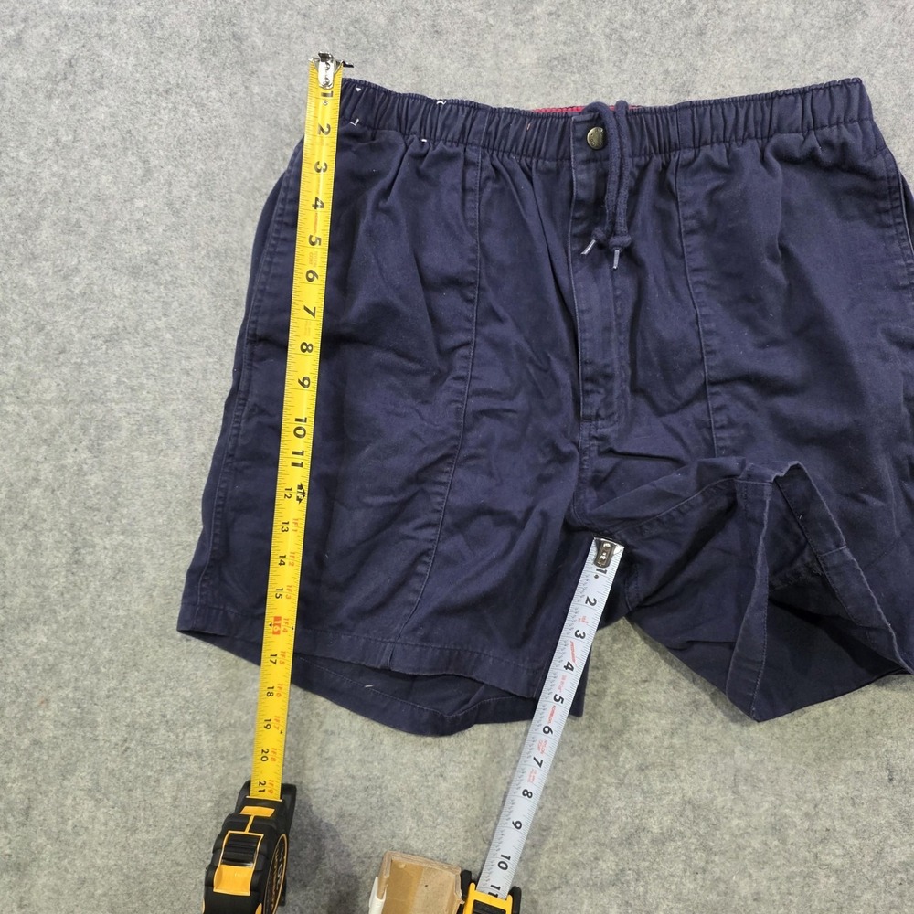VTG Polo Ralph Lauren Shorts Mens 34 Blue Chino Pony Logo Elastic Waist 7 Inseam - Picture 11 of 16